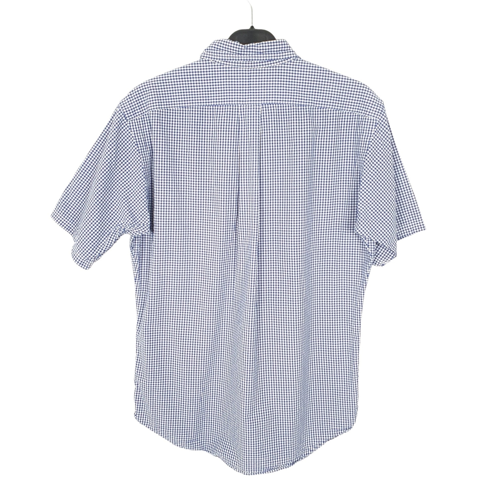 RALPH LAUREN Blue Check Shirt Custom Fit Short Sleeve Casual Mens S image 3