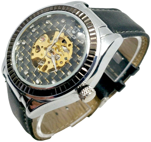 Montre Squelette Automatique Bellos 40mm - Modèle AN-G1230 Des Années 2010, Occasion Proche Du Neuf
