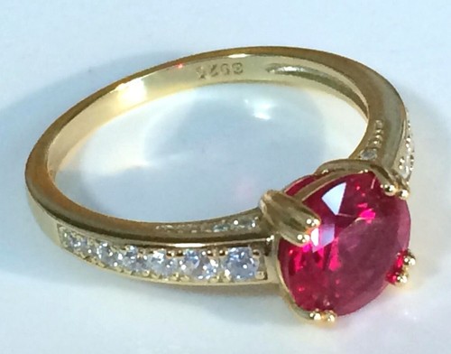 Rings Garnet Peridot Topaz 8-9 mm Gemstone Solid Sterling Silver Sizes 6 to 10 - Picture 9 of 17