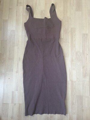 fitted lace wedding dress DION LEE - SPLIT TWIST SLIP MIDI DRESS - PURPLE main image 1