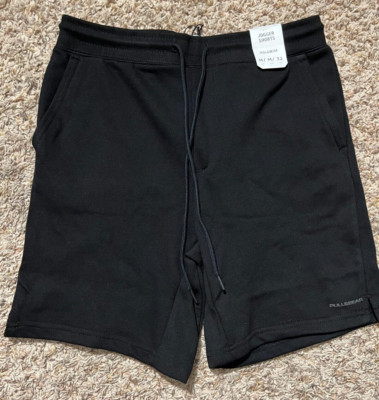 Pull & Bear Men's Jogger Shorts Size 38 Black