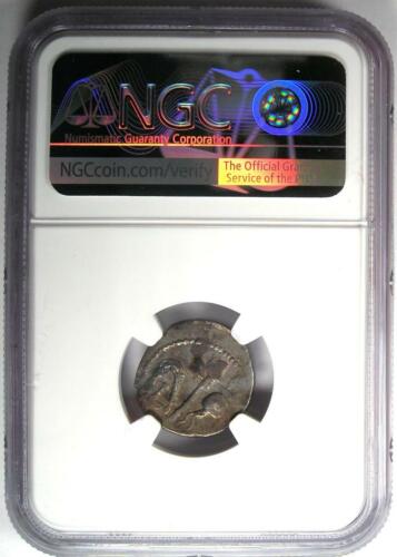 Julius Caesar AR Denarius Silver Elephant Roman Coin 49 BC - NGC Choice XF (EF) - Picture 3 of 4