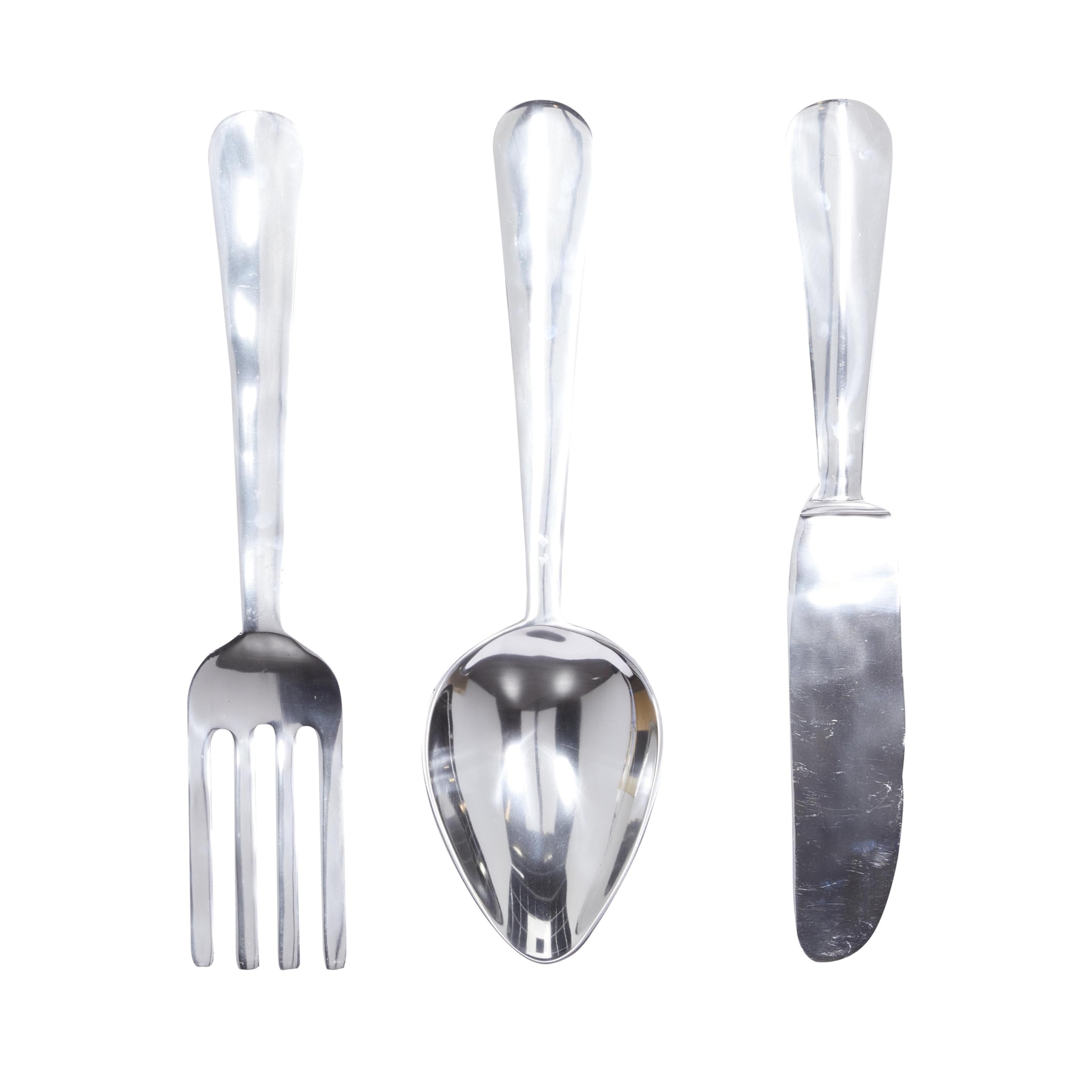 Aluminum Metal Utensils Home Decor, Set of 3 Wall Art 4