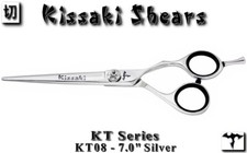 Kissaki KT Series KT08 7.0" Silver Hair Cutting Scissors Salon Hair Shears