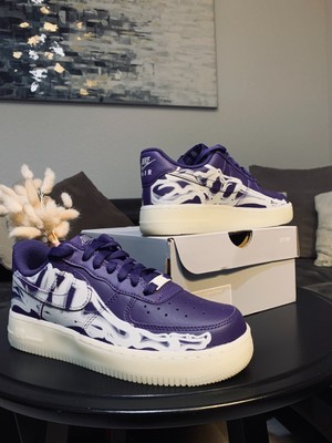 Nike Air Force 1 AF1 Low Purple Skeleton Halloween 21 5,5 US - 38 EU 100% Legit