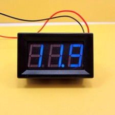 3pcs DC 7-150V Voltmeter Two Wire LED Digital 0.56" Blue Display Voltage Tester 