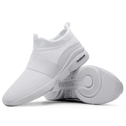 Scarpe da uomo sportive slip on sneakers casual jogging passeggio taglia UK 6-11,5 - Foto 16 di 32