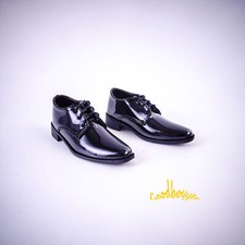 1/4MSD 1/3SD Uncle BJD Pointed-toe Classical Suit Shoes Lace-up Patent Black