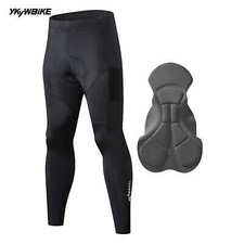 YKYWBIKE Men's Cycling Long Pants Summer Bike Road Biking Padded Tight Riding