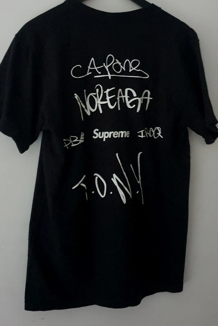 FW16 Supreme The War Report Tee M Medium black T shirt Capone N Noreaga CNN