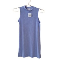 NWT COTTON EMPORIUM M 8/10 Blue Ribbed Sleeveless Dress Girl