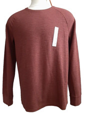 GOODFELLOW Mens Sweater Size XL Burgundy Textured Long Sleeve Knit Jumper New