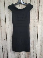 HHP Women's Medium Twenty One XXI Little Black Dress Knit Bandage Bodycon NEW
