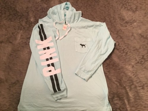 light blue pink hoodie