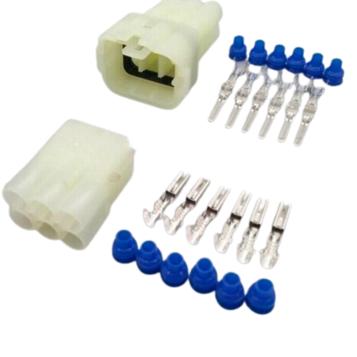 YINETTECH 6-polige Wasserdichte Stecker - 2er Set, Kompatibel Mit Suzuki, Yamaha, Honda