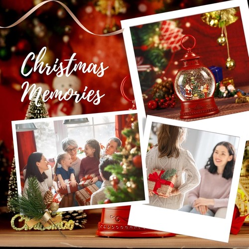Santa Snow Globe Lighted Christmas Decorations, Musical Christmas Snow Globe ... - 第 6/8 張圖片