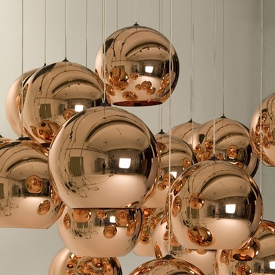 Tom Dixon Ball Bronze Pendant Lamp Rose Gold Glass Kitchen Ceiling Light Fixture Ebay