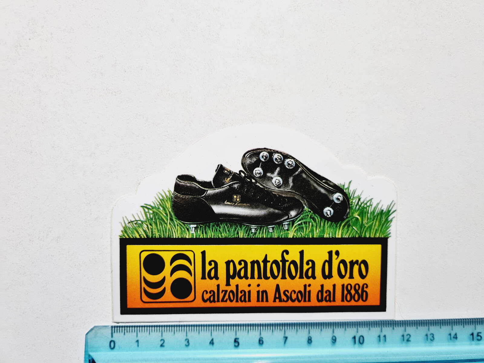 PANTOFOLA D’ORO ADESIVO LA PANTOFOLA D'ORO ASCOLI DAL 1886 STICKER VINTAGE 80s ORIGINAL