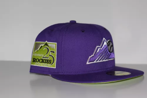 Hat Club Yote City New Era Colorado Rockies 25th Anniversary Purple Sz 7 1/2