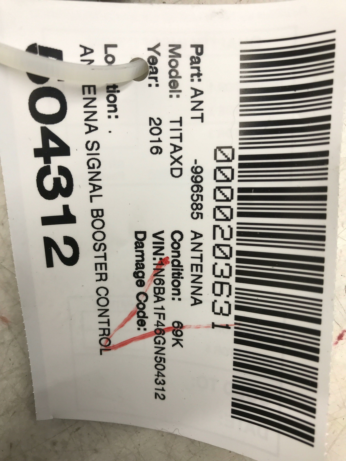 20162018 NISSAN TITAN XD ANTENNA SIGNAL BOOSTER CONTROL UNIT 28212EZ00A OEM eBay