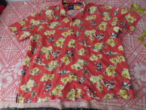 Disney Parks Tommy Bahama Blue Mickey & Friends Hawaiian Camp Shirt Size M