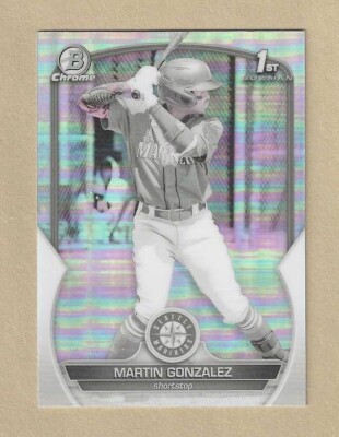 2023 1st Bowman Chrome Martin Gonzalez #BCP-28 PEARL Refractor Parallel RARE