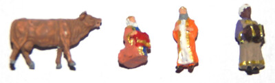 Weihnachten hlg. 3 Könige und 1 Ochse  Spur N  1/160 Neu handbemalt