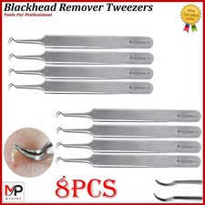 Blackhead Remover Tweezers Curved Acne Pimple Popper Blemish Comedone Extractor