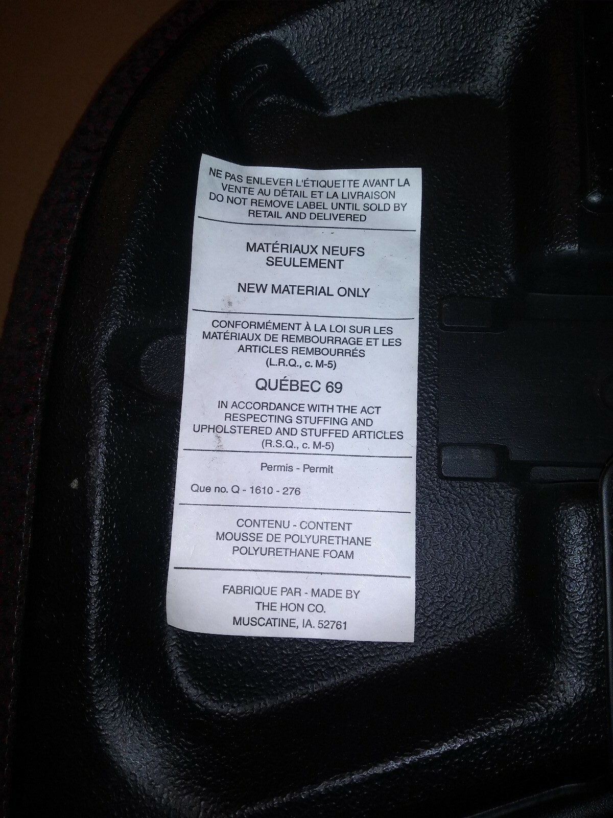 Hon Office Chair Burgundy Fabric Padded Seat Cushion Great Functional Condition Ebay