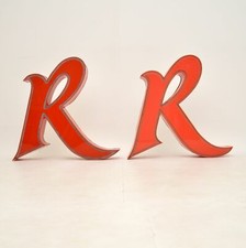 LARGE PAIR OF RETRO AMERICAN DINER LIGHTS VINTAGE 1960's