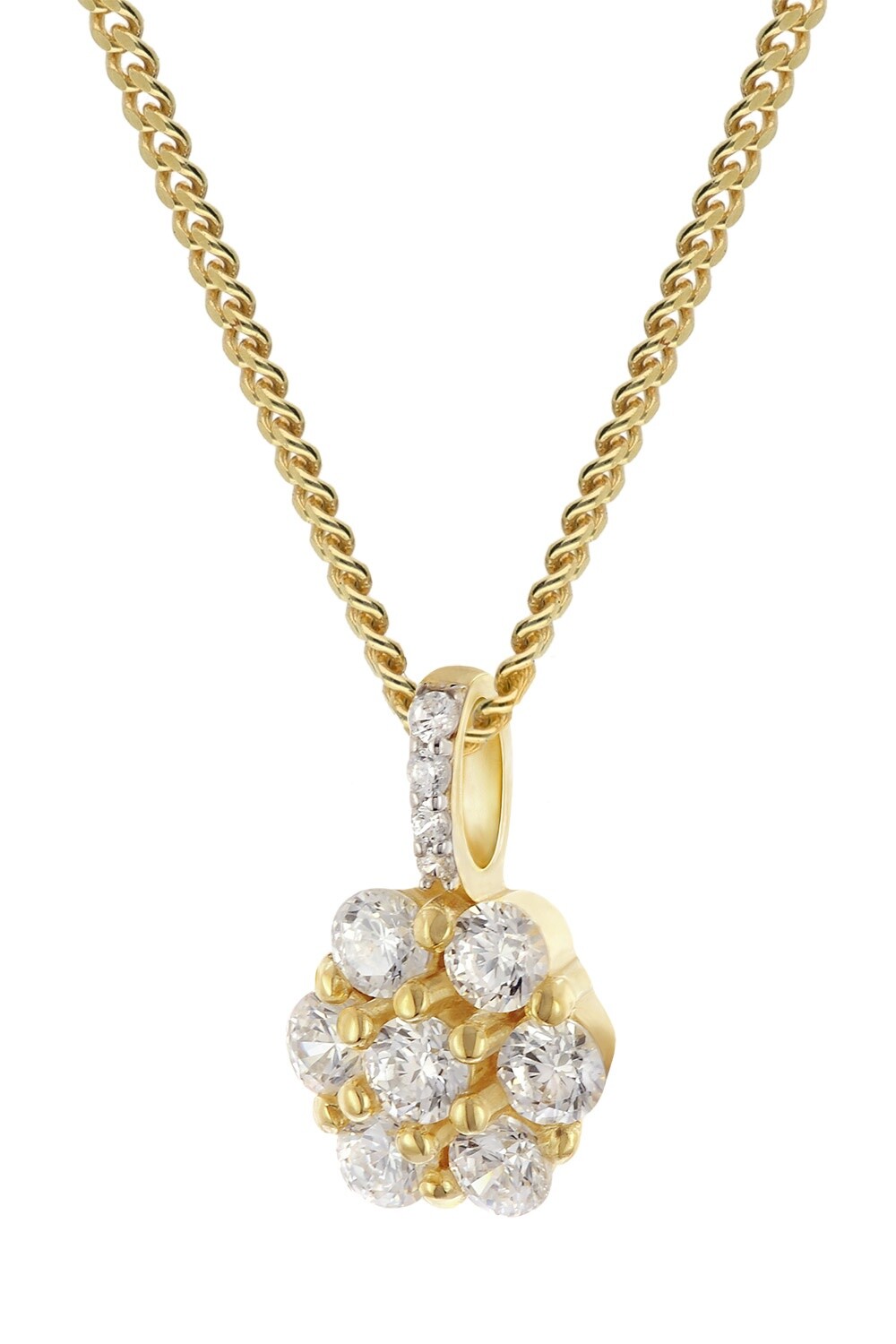 БЛЕСТЯЩАЯ насадка Anhnger Gold 333 Zirkonia-Blte в серебряной оправе GL8316 32890₽