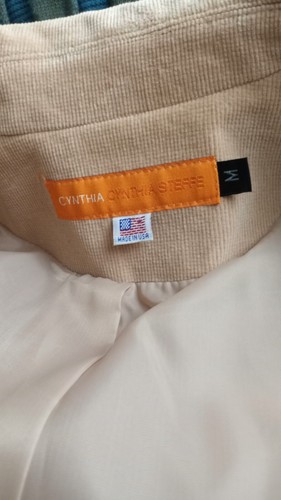 CYNTHIA CYNTHIA STEFFE TAN CORDUROY SKIRT & TOP W/EYELET DETAIL, SIZE 8/MED - Picture 9 of 16