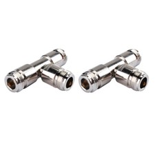 5-Pack N Female to Double N Female Tee Type RF Coaxial Connector Adapter