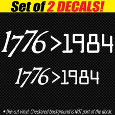 1776 1984 Decal Sticker Freedom Patriot Liberty 2nd Amendment 2a Molon Labe Usa