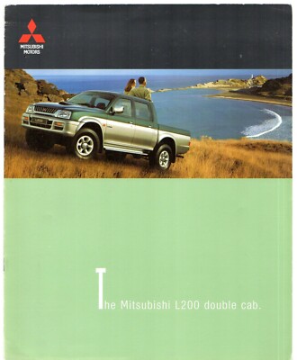 Mitsubishi L200 Double Cab Pick-Up Ende 1998 UK Markt 8pp Verkaufsprospekt 
