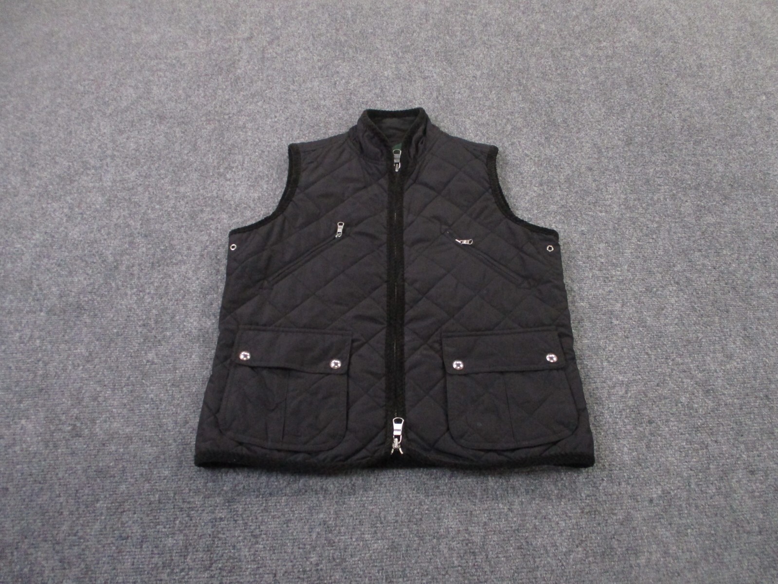 Ralph Lauren Vest Jacket Womens S Black Outdoor Hiking Quilted Equestrian Adult