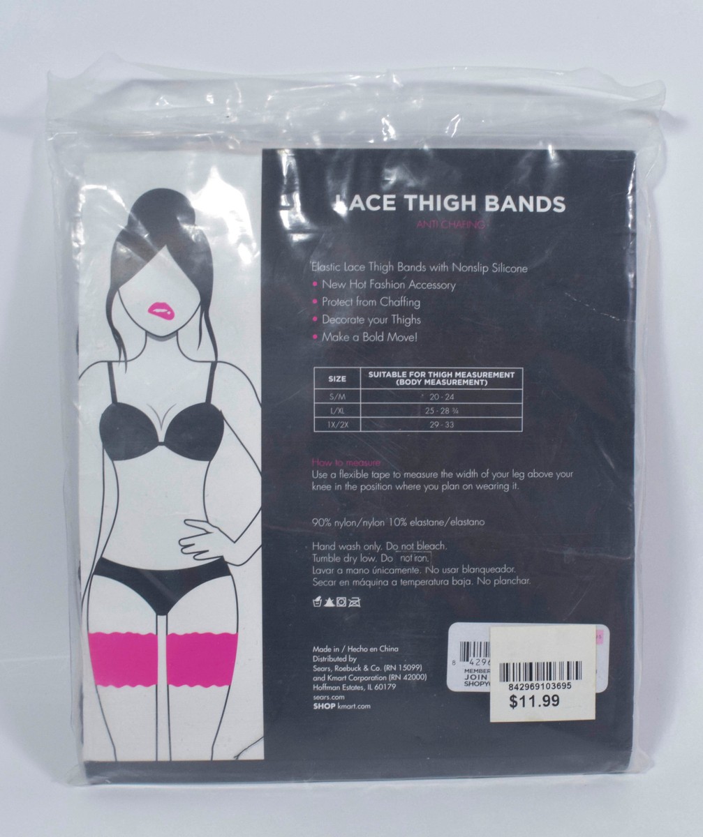 Vintage Kmart Brand-Bold Moves Anti-Chafing Lace Thigh Bands