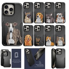 For iPhone 16 PRO MAX HYBRID ARMOR Dual Two Piece Case Dog Cover