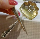 Towle Sterling Old English 4 1/2" Pierced Bon Bon Spoon No Mono .54 ounce