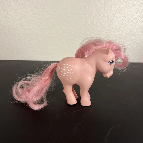 VINTAGE 1982 HASBRO MY LITTLE PONY G1 PINK COTTON CANDY W/ WHITE DOTS!