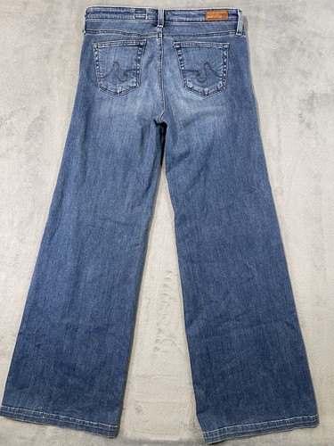 Adriano Goldschmied Jeans Damen 29 R Blau Denim The Palazzo Super Wide Leg Lang - Bild 2 von 13