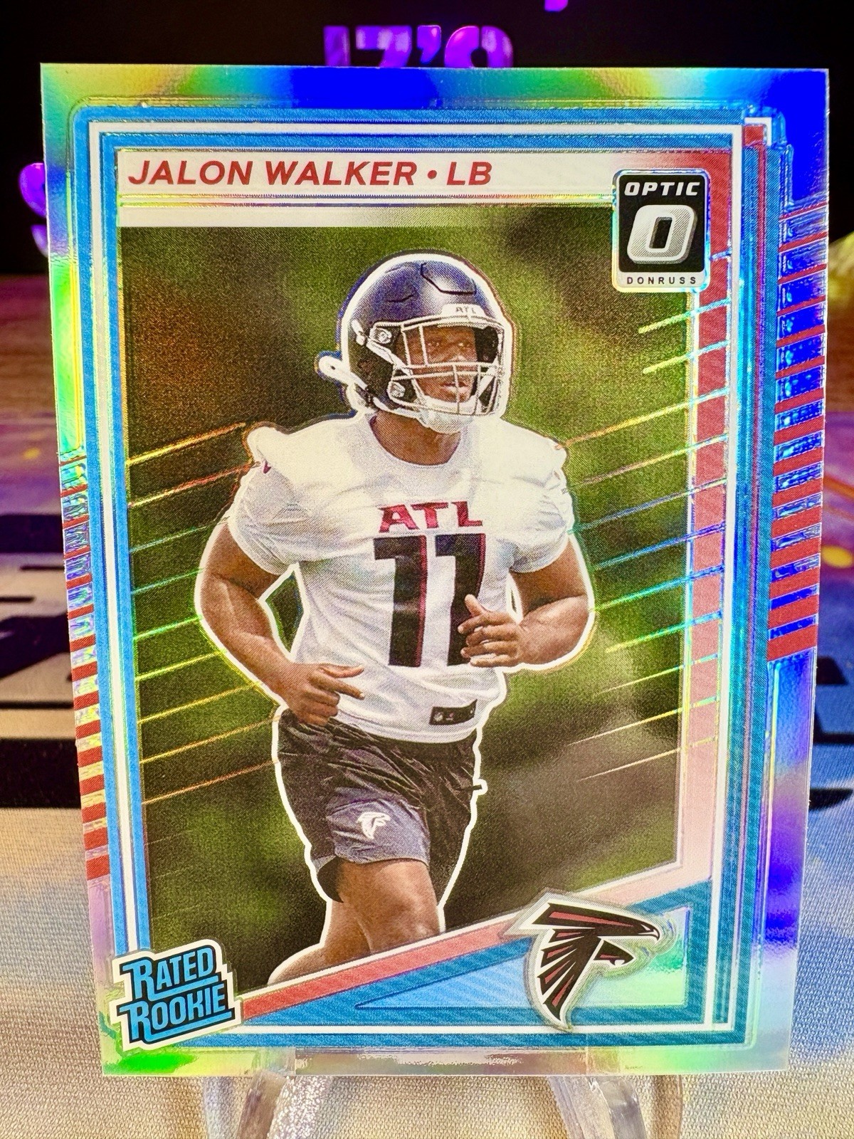 2025 Jalon Walker Panini Donruss Optic Preview Holo Prizm Rated Rookie #344