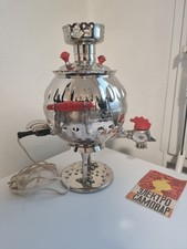 Rare Samovar soviétique électrique   coq  vintage thé