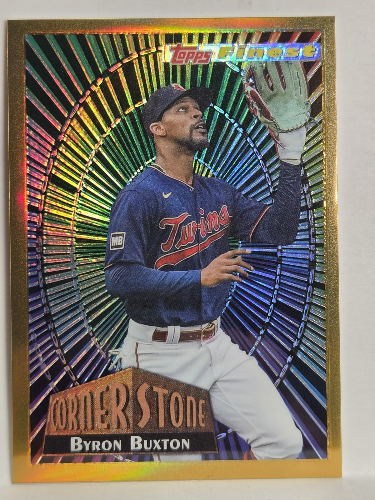 2022 Topps Finest - 1994 Topps Finest Cornerstones Byron Buxton Gold/50
