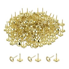 180Pcs Upholstery Tacks 9.5 x 17mm Round Cap Black Thumb Tacks Gold