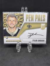 2025 Panini Donruss Elite Tyler Shough On Card Auto Pen Pals RC Black Ink Saints