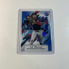 CJ ABRAMS 2025 TOPPS PRISTINE BLUE REFRACTOR /75 #208 NATIONALS Q5729