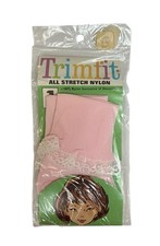 1960s NOS Trimfit Girls Pink Fold Down Lace Nylon Socks Size 8-9.5 NEW UNOPENED