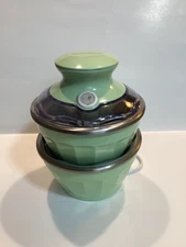 HAMILTON BEACH JADEITE/GREEN 1/2 PINT SOFT SERVE ICE CREAM MAKER,FREEZER BOWLS