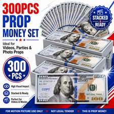 100 Dollar Bills Prop Motion Picture Money 30,000 Dollars Total Not Legal Cash